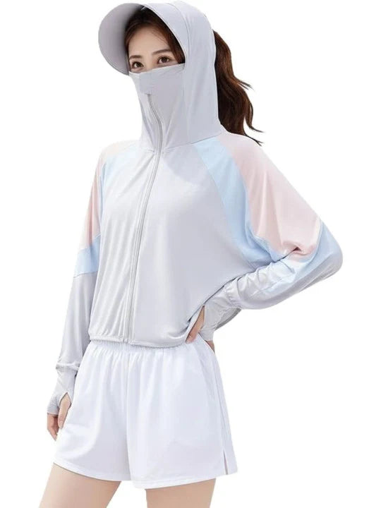 Sun & UV Protection UPF Jacket With Visor