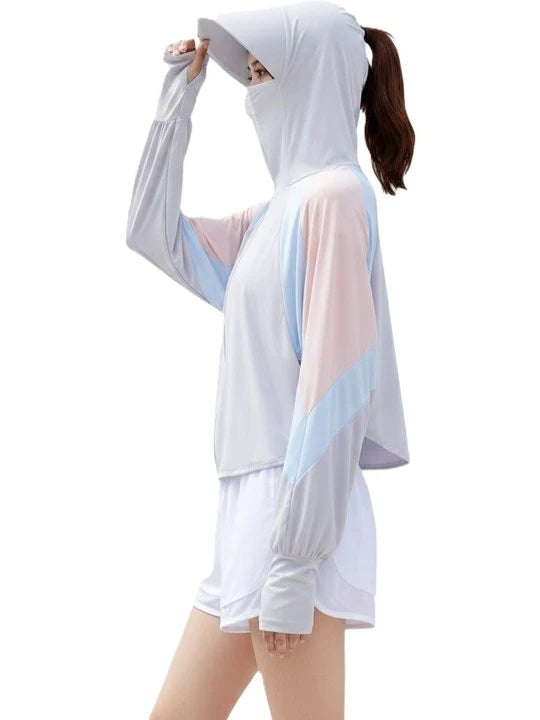 Sun & UV Protection UPF Jacket With Visor